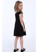 Girls\' dress with thin straps, black NDZ8494 - Online store - Boutique